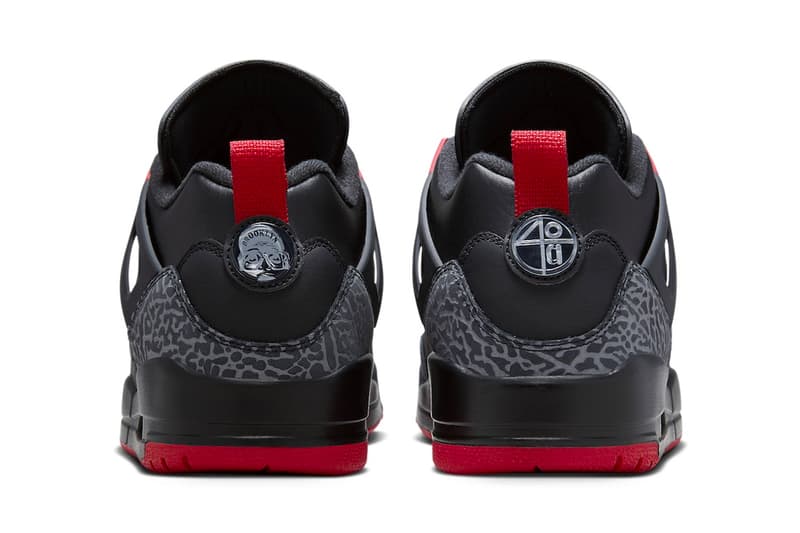 Official Look at the Jordan Spizike Low "Bred" FQ1759-006 Black/Gym Red-Cool Grey-Sail air jordan brand michael jordan spring 2024 release info jumpman swoosh