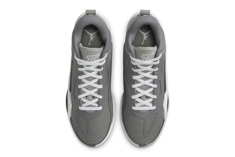 Jordan Tatum 1 "Cool Grey" Has a Holiday Release Date DZ3324-002 december 2023 jayson tatum Medium Grey/White-Gunsmoke nike michael jordan