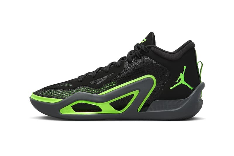 Jordan Tatum 1 "Green Strike" Has an Official Release Date black green strike anthracite november 2023 release info jordan brand jayson tatum boston celtics nba basketball shoe deuce michael jordan eastern conference DZ3324-003