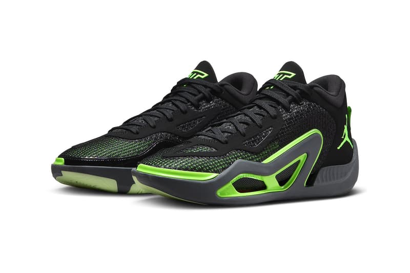 Jordan Tatum 1 "Green Strike" Has an Official Release Date black green strike anthracite november 2023 release info jordan brand jayson tatum boston celtics nba basketball shoe deuce michael jordan eastern conference DZ3324-003