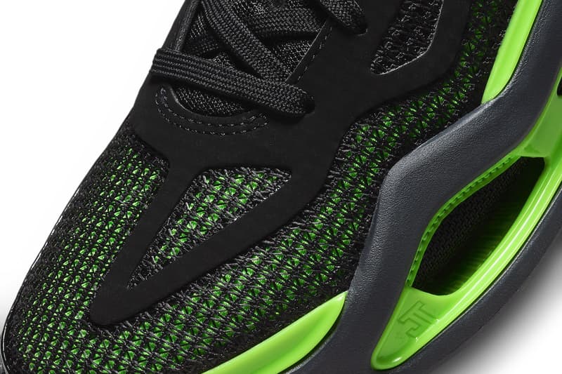 Jordan Tatum 1 "Green Strike" Has an Official Release Date black green strike anthracite november 2023 release info jordan brand jayson tatum boston celtics nba basketball shoe deuce michael jordan eastern conference DZ3324-003