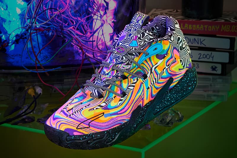 LaMelo Ball's PUMA MB.03 Surfaces in Fresh Cartoon Collaboration With 'Dexter's Laboratory' 379331-01 Release info omelette du fromage dee dee cartoon Network