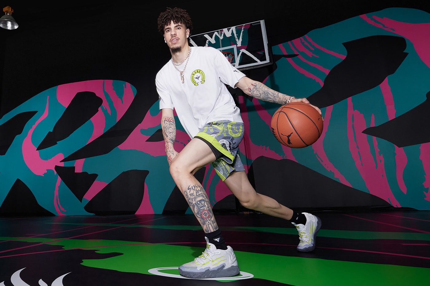 LaMelo Ball and Puma Drop the MB.03 "Chino Hills" Colorway 379235-01 Feather Gray/Lime Smash 