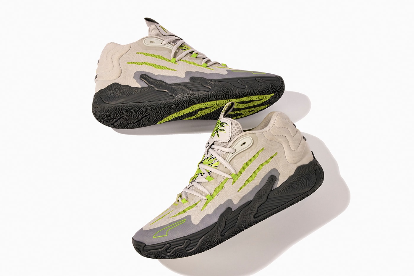 LaMelo Ball and Puma Drop the MB.03 "Chino Hills" Colorway 379235-01 Feather Gray/Lime Smash 