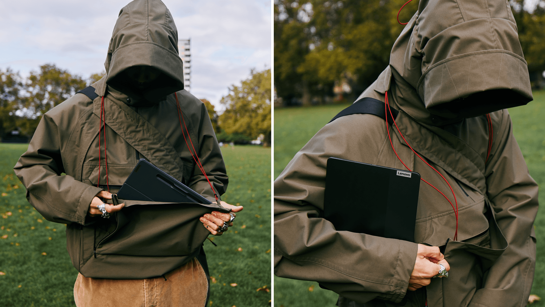 Lenovo Tab Wear Collection Gorpcore RANRA Kit Wan Studios Maium Technical Jackets Outerwear Luke Stevens Tablet