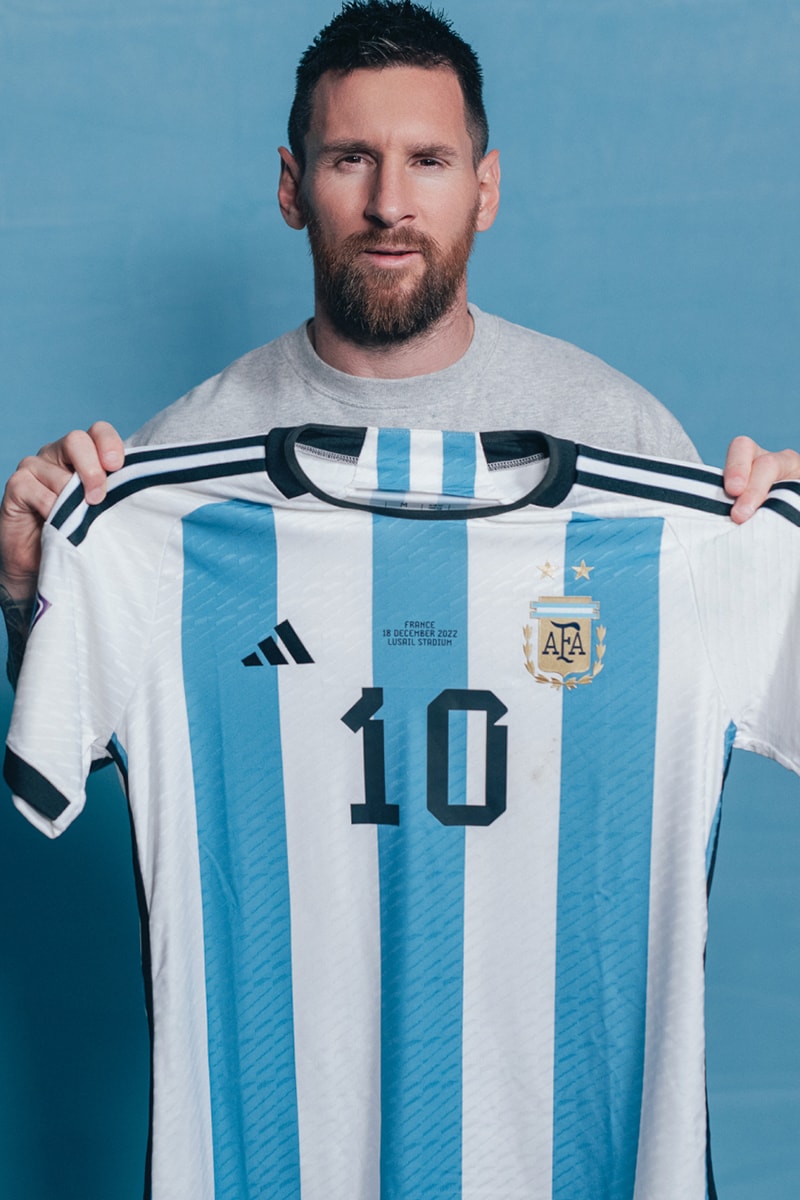Sotheby's Auctions Lionel Messi 2022 FIFA World Cup-Worn Argentina Jerseys set of six match worn shirts memorabilia leo messi inter miami football valuable