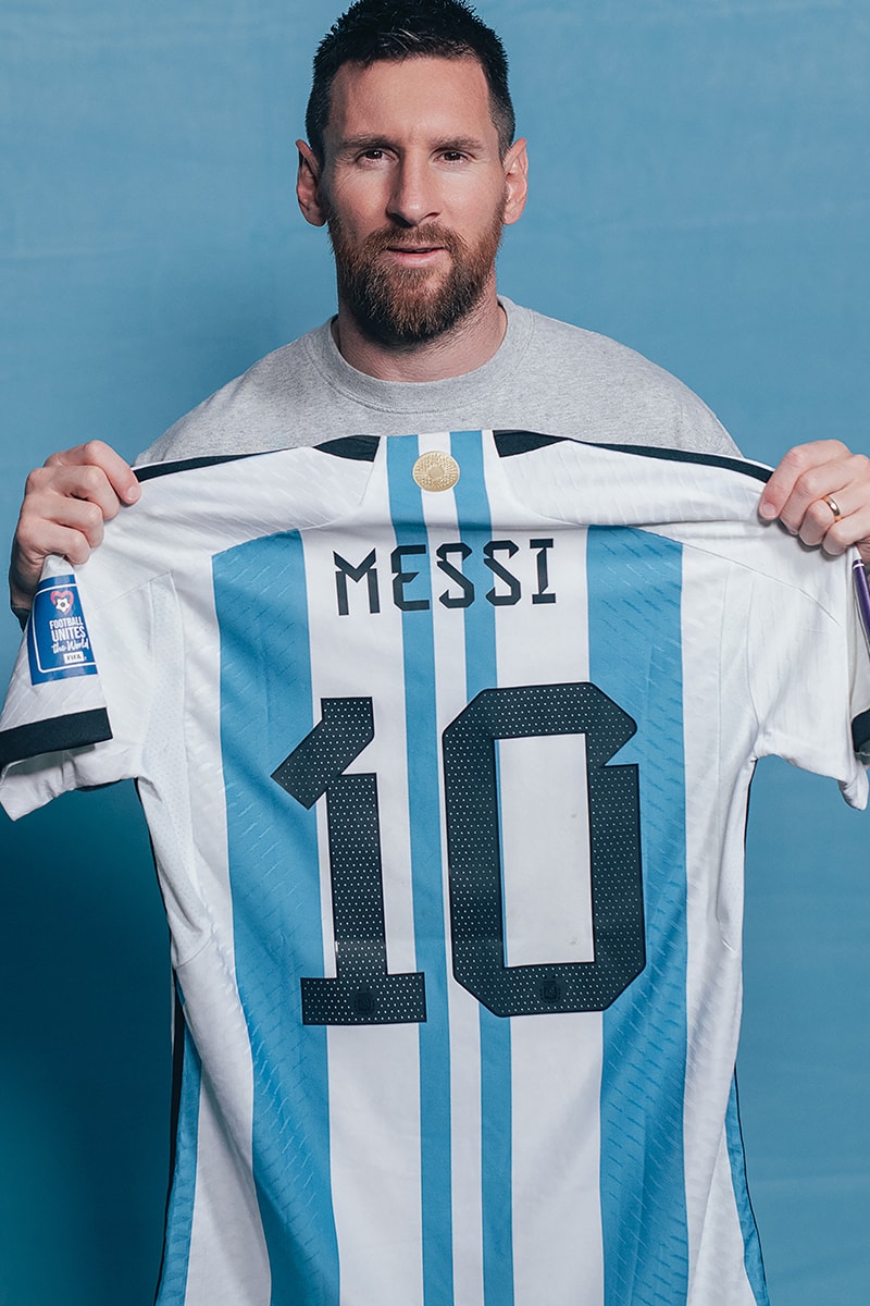 Sotheby's Auctions Lionel Messi 2022 FIFA World Cup-Worn Argentina Jerseys set of six match worn shirts memorabilia leo messi inter miami football valuable