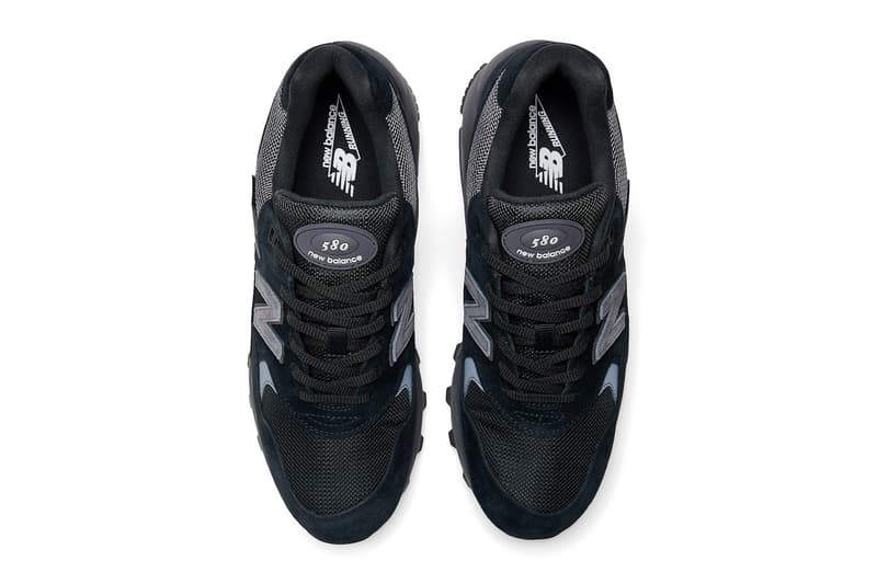 New Balance 580 GORE-TEX Arrives in a Sleek "Black Magnet" Iteration MT580RGR release info all black 2023 suede mesh sneakers