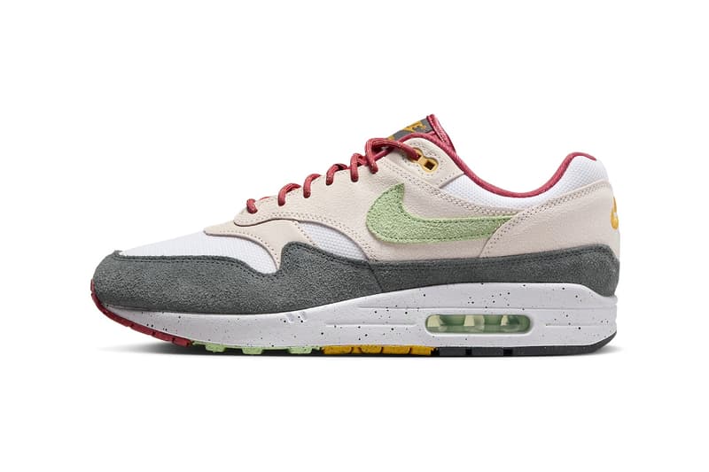 Nike Air Max 1 Surfaces in Mixed Pastels FZ4133-640 Light Soft Pink/Vapor Green-Anthracite swoosh