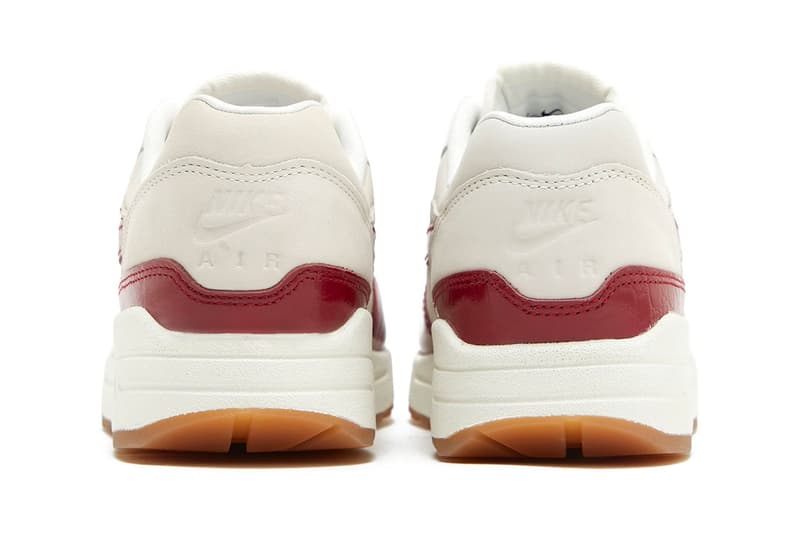 Nike Air Max 1 LX "Team Red" Lands in 2024 FJ3169-100 Sail/Team Red-Sail-Gum Light Brown release info spring 2024 swoosh
