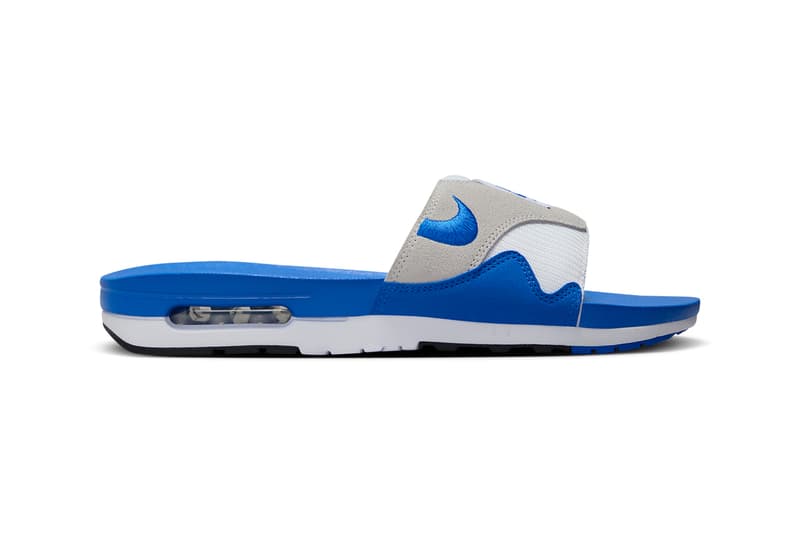 Nike Air Max 1 Slide OG "Royal" Has Surfaced FJ4007-100 White/Royal Blue-Black-Neutral Grey spring 2024