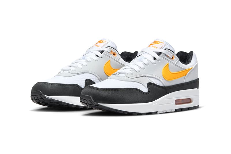 Official Look at the Nike Air Max 1 "White/University Gold" FD9082-104 release info White/Black-Pure Platinum-University Gold