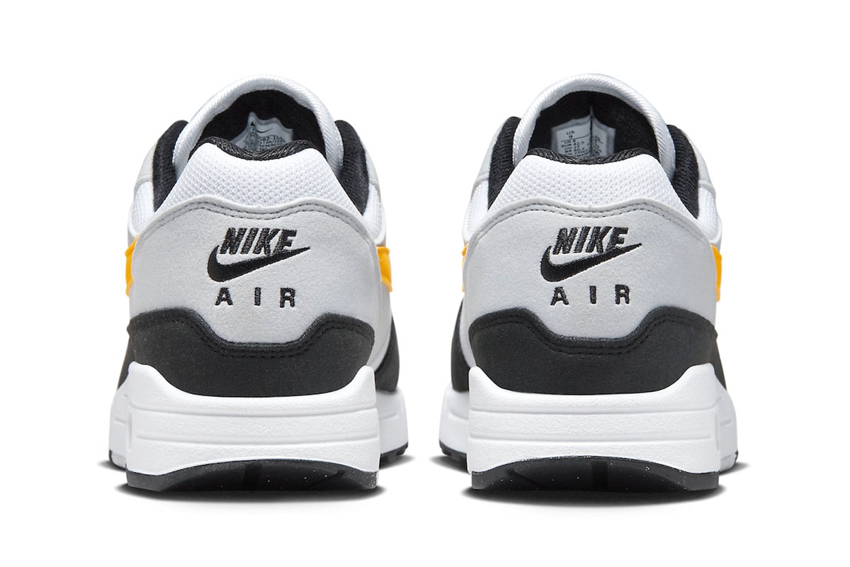 Official Look at the Nike Air Max 1 "White/University Gold" FD9082-104 release info White/Black-Pure Platinum-University Gold