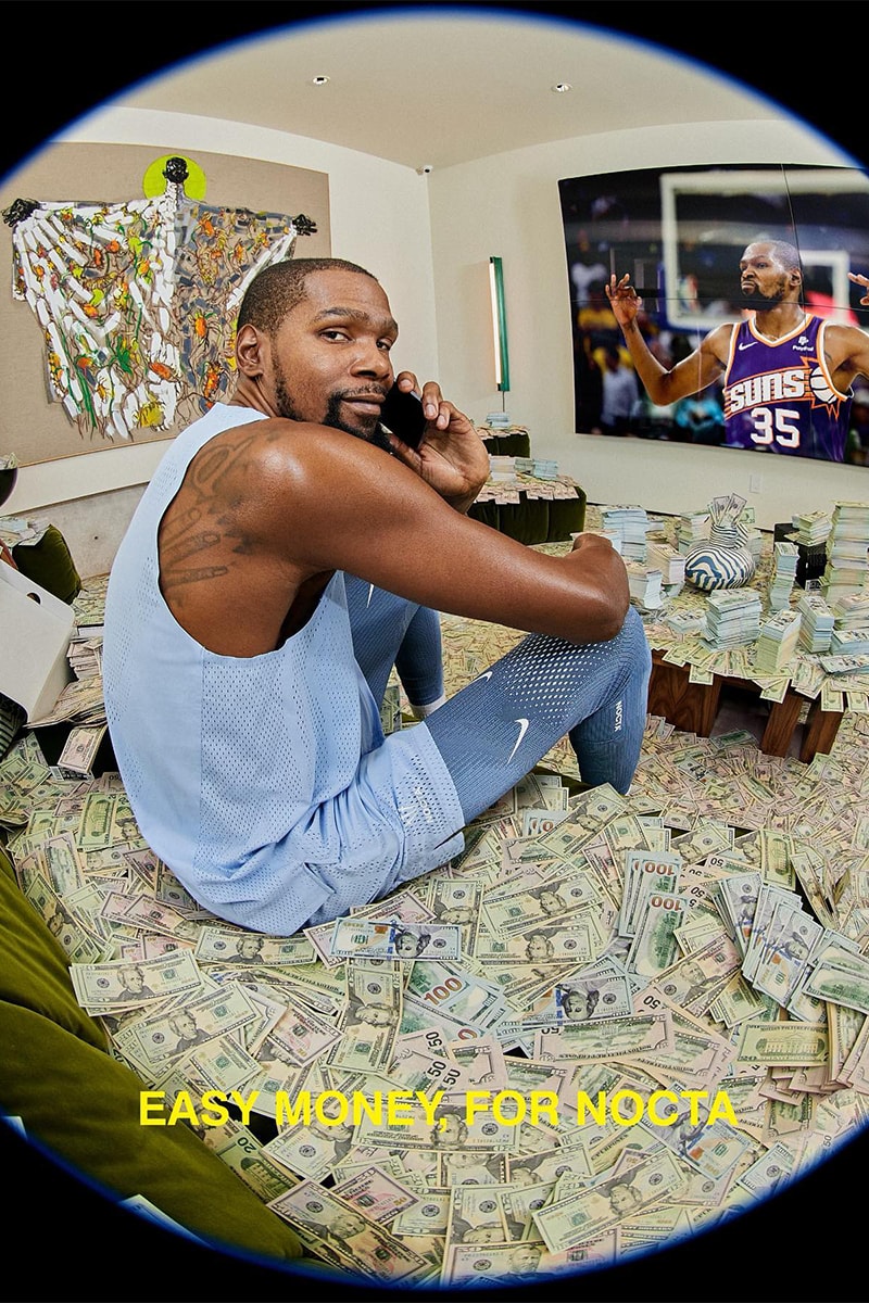 Kevin Durant Fronts NOCTA Basketball Campaign drake easy money sniper the boy six nike sneakers swoosh