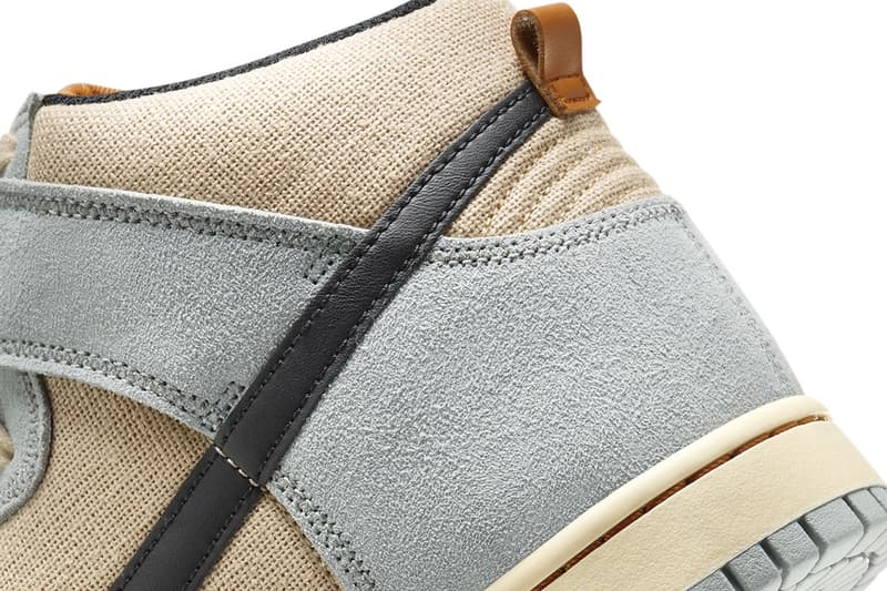 Nike Dunk High SE Receives Textured Iteration in "Hemp Hoops" FJ4191-200 Release Info Grain/Black-Light Pumice-Pale Vanilla-Monarch-Dark Stucco february 2024 suede hemp canvas