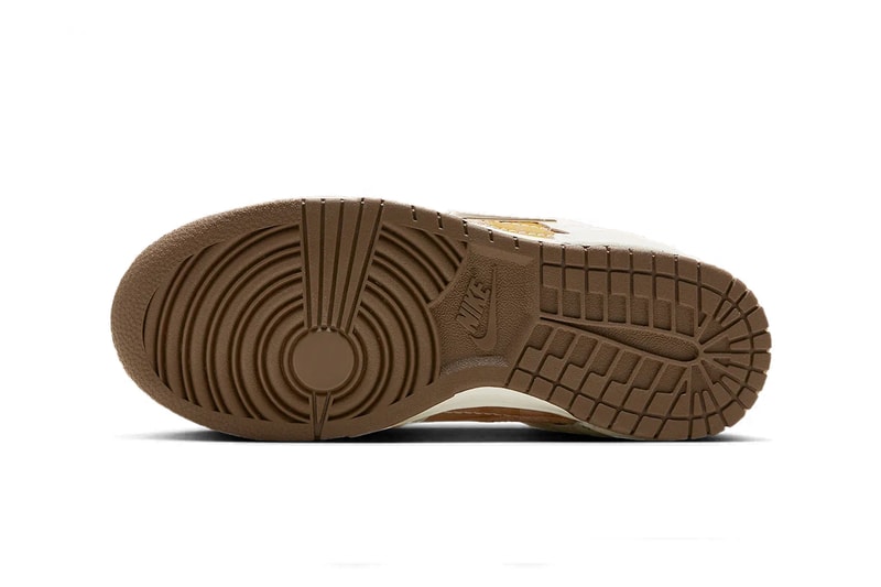Nike Dunk Low Disrupt 2 Receives a "Plaid" Makeover FV3640-071 gold tan brown swoosh low top 