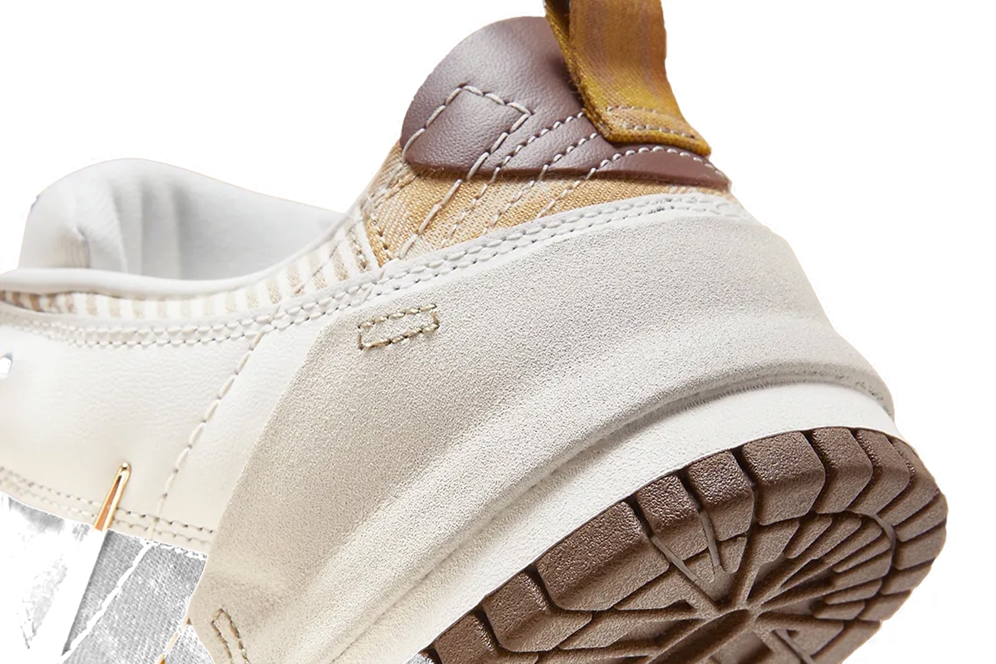 Nike Dunk Low Disrupt 2 Receives a "Plaid" Makeover FV3640-071 gold tan brown swoosh low top 