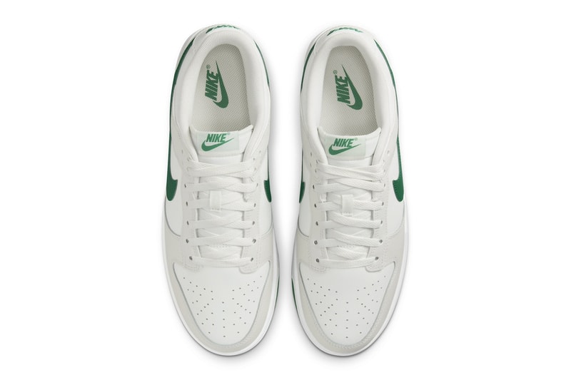 Nike Dunk Low Arrives in "Malachite" DV0831-107 Summit White/Malachite-Platinum Tint-White swoosh lowtop 