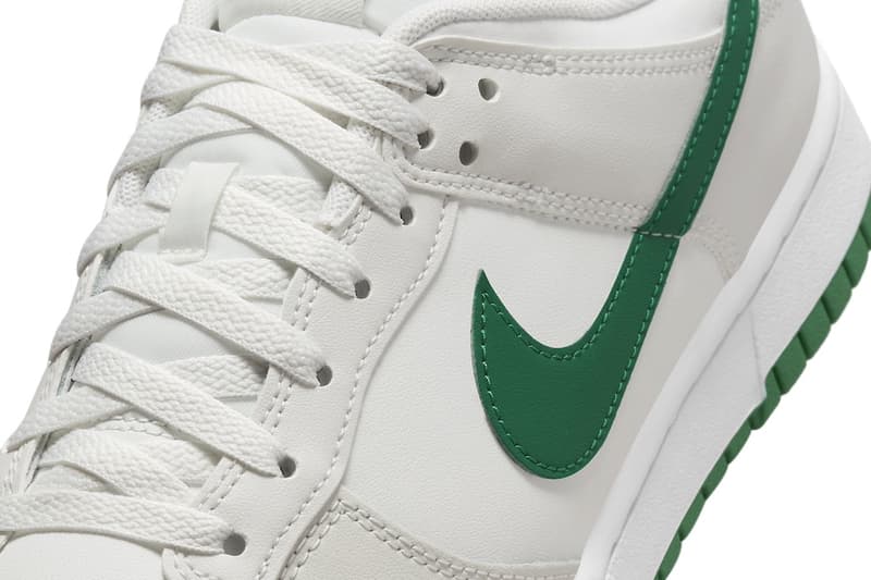 Nike Dunk Low Arrives in "Malachite" DV0831-107 Summit White/Malachite-Platinum Tint-White swoosh lowtop 