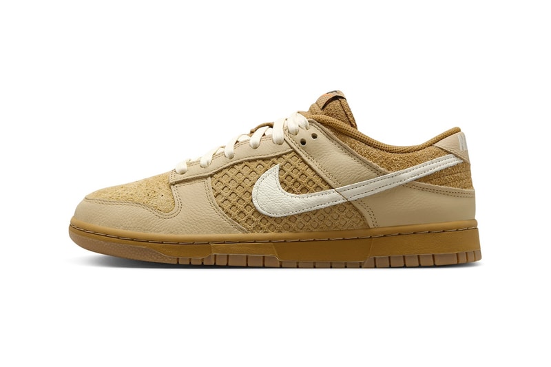 Official Look at the Nike Dunk Low "Waffle" Wheat/Coconut Milk-Sesame-Black-Total Orange FZ4041-744 swoosh low top classic sneakers