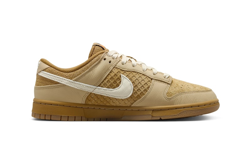 Official Look at the Nike Dunk Low "Waffle" Wheat/Coconut Milk-Sesame-Black-Total Orange FZ4041-744 swoosh low top classic sneakers