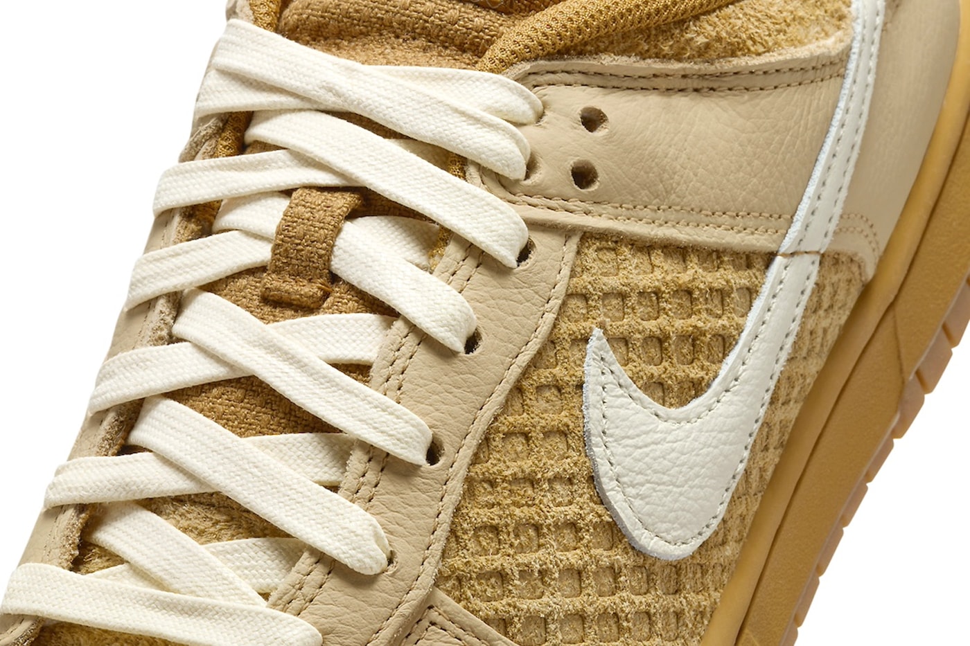Official Look at the Nike Dunk Low "Waffle" Wheat/Coconut Milk-Sesame-Black-Total Orange FZ4041-744 swoosh low top classic sneakers