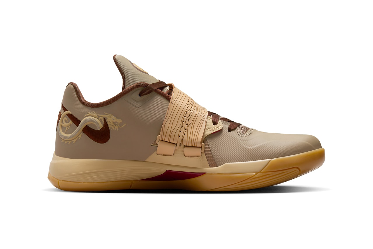 Nike KD 4 Year of the Dragon 2 0 spring 2024 khaki noble red sesame cacao wow gum yellow 130 usd release date info price