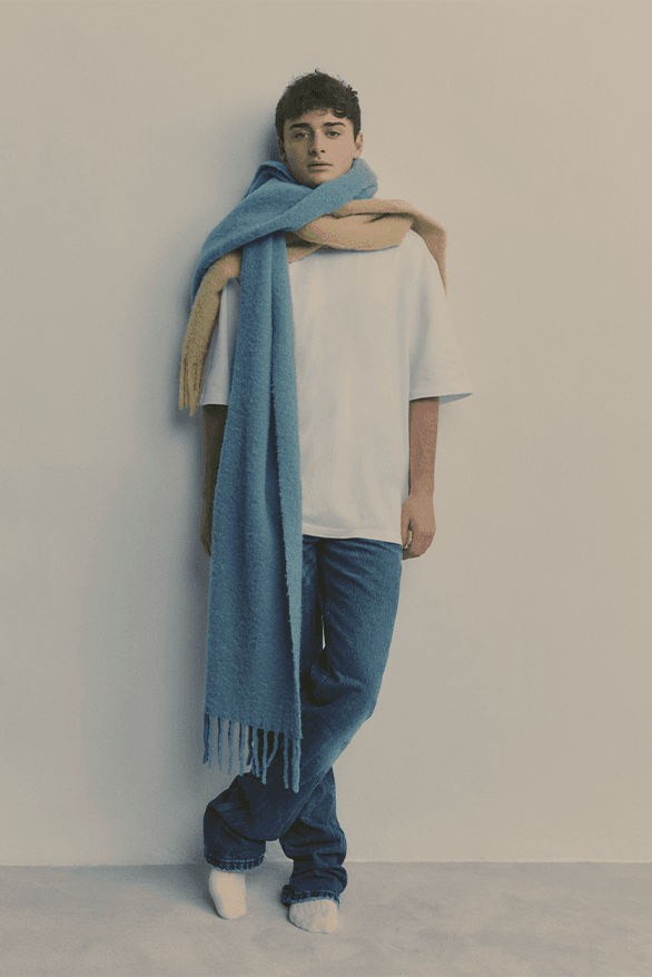 Noah Schnapp AMI Cloudy Wool Knitwear Campaign actor Paris Alexandre Mattiussi Ami de Cœur