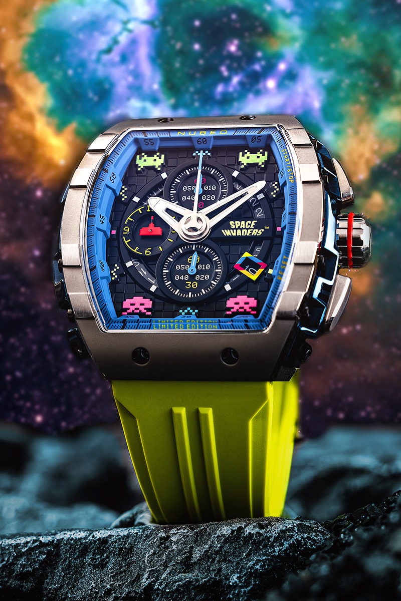 Nubeo x Space Invaders NB-6024-Si Magellan Chronograph NB-6047-Si Magellan Automatic Collaboraion Release Info