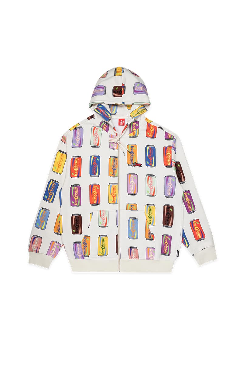 Pharrell's ICECREAM Releases the First second Delivery of Its Winter 2023 Collection varsity jacket diamonds dollars skateshake crewneck