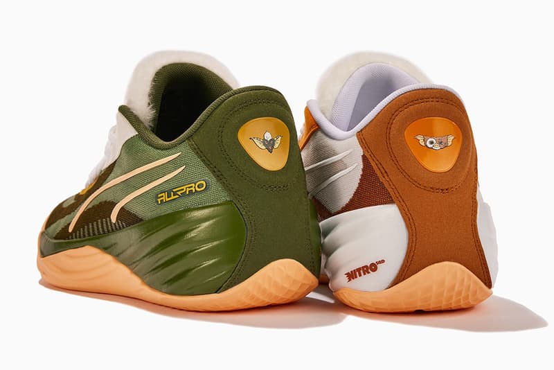 PUMA Hoops Unveils Nostalgic PUMA x Gremlins Collection sneaker drop price release cop mismatched movie nostalgic Warner Bros. classic 1984 movie.film's beloved characters – Gizmo and Gremlin leader Stripe mismatched