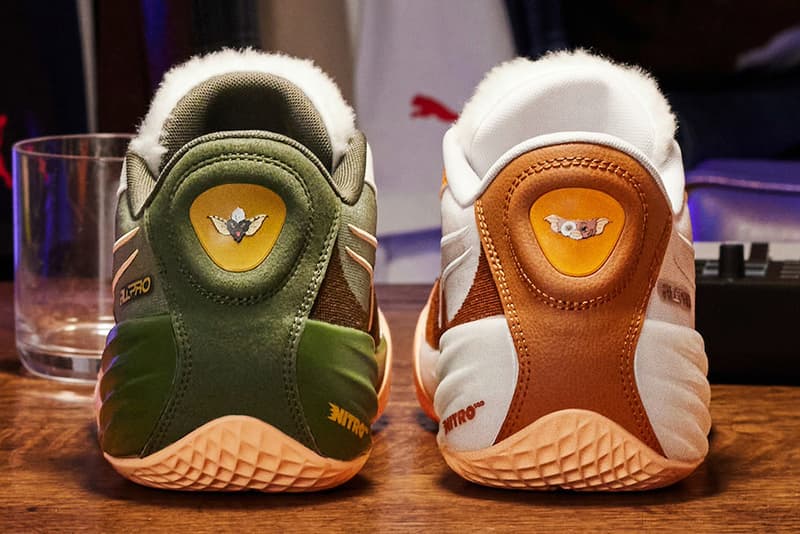 PUMA Hoops Unveils Nostalgic PUMA x Gremlins Collection sneaker drop price release cop mismatched movie nostalgic Warner Bros. classic 1984 movie.film's beloved characters – Gizmo and Gremlin leader Stripe mismatched