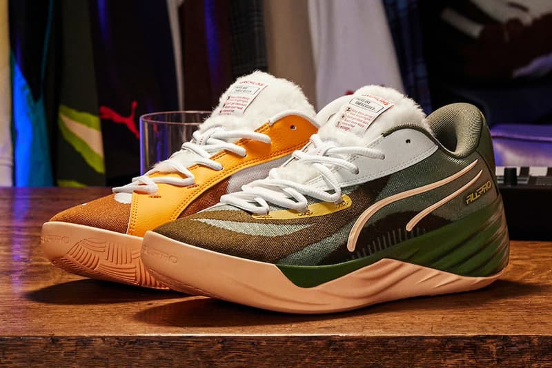 PUMA Hoops Unveils Nostalgic PUMA x Gremlins Collection sneaker drop price release cop mismatched movie nostalgic Warner Bros. classic 1984 movie.film's beloved characters – Gizmo and Gremlin leader Stripe mismatched