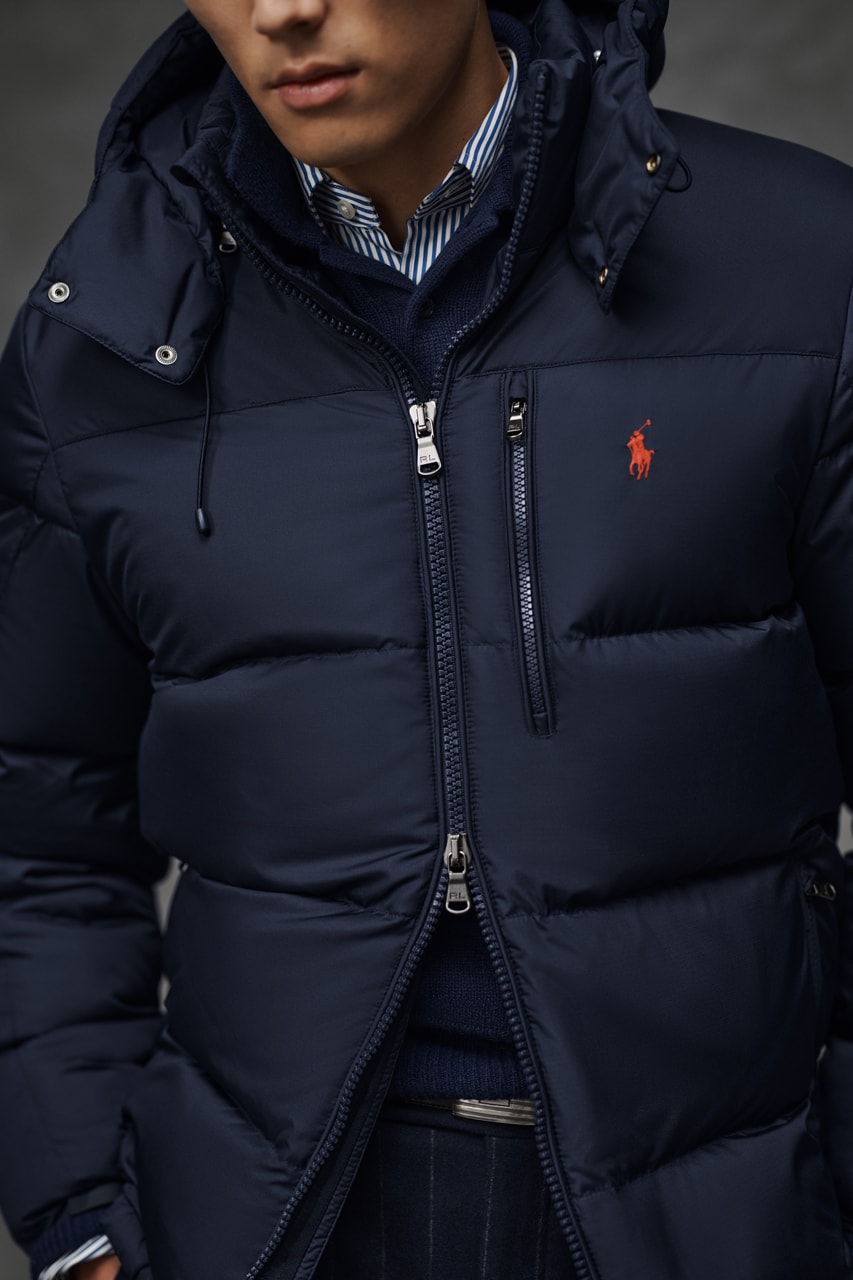 ralph lauren outerwear jackets coats fleece fall winter 2023 puffer overcoat polo collection tartan shearling water-resistant 