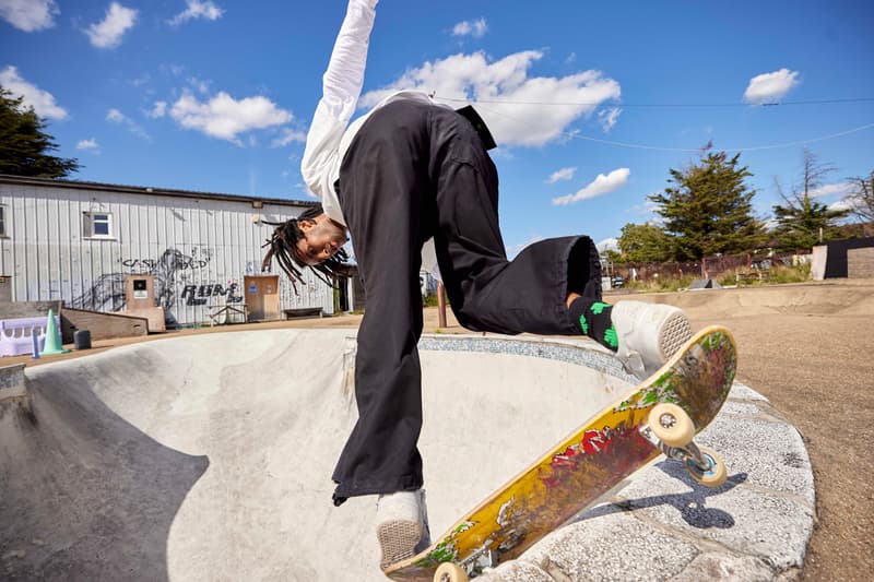 samsung uk galaxy flip park skateboarding skate gb flip5 east london shoreditch rinse fm hypebeast fashion show