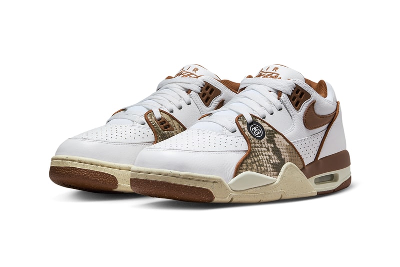 Stüssy Nike Air Flight 89 First Look Release Info FD6475-101 FD6475-001 FD6475-100 Date Buy Price White Habanero Red Black Pecan