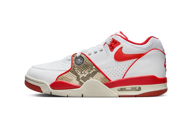 Stüssy Nike Air Flight 89 First Look Release Info FD6475-101 FD6475-001 FD6475-100 Date Buy Price White Habanero Red Black Pecan