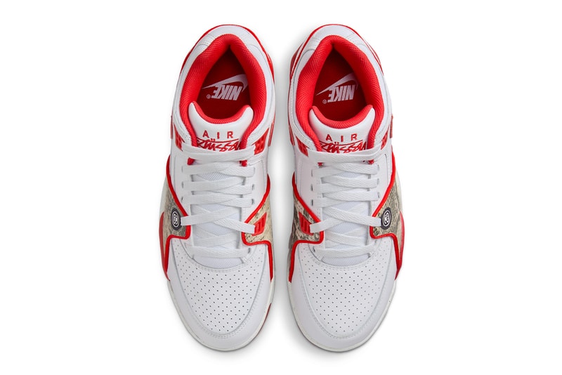Stüssy Nike Air Flight 89 First Look Release Info FD6475-101 FD6475-001 FD6475-100 Date Buy Price White Habanero Red Black Pecan