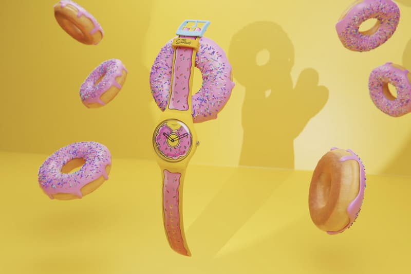 Swatch x The Simpsons SECONDS OF SWEETNESS Collaboration Release Info Pink