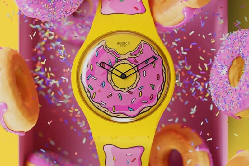 Swatch x The Simpsons SECONDS OF SWEETNESS Collaboration Release Info Pink