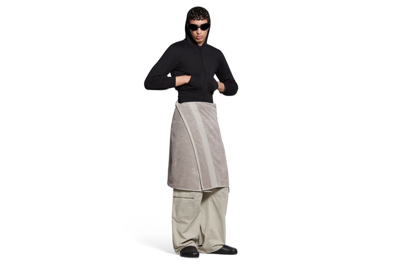 Viral Balenciaga Towel Skirt Is Now Available for Pre-Order shower prices terry cotton unisex adjustable 