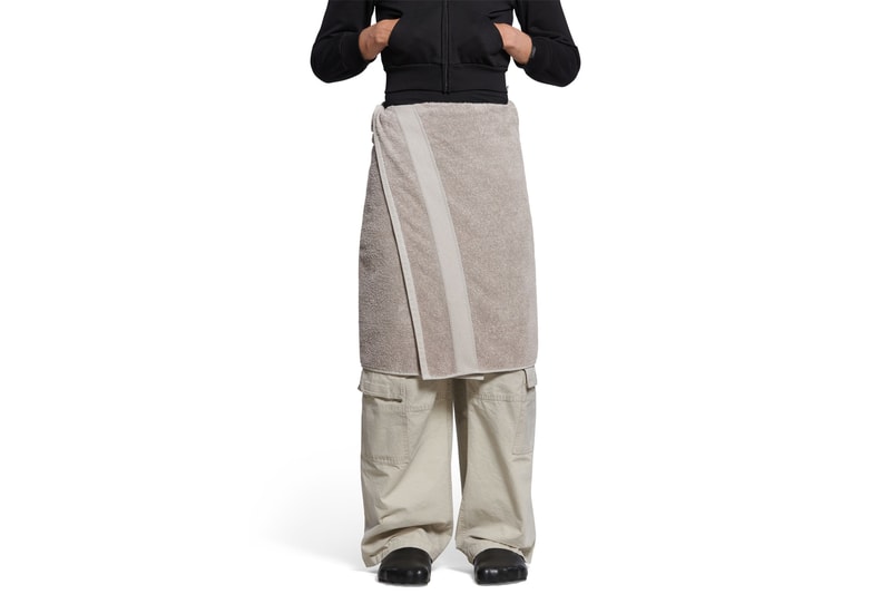Viral Balenciaga Towel Skirt Is Now Available for Pre-Order shower prices terry cotton unisex adjustable 