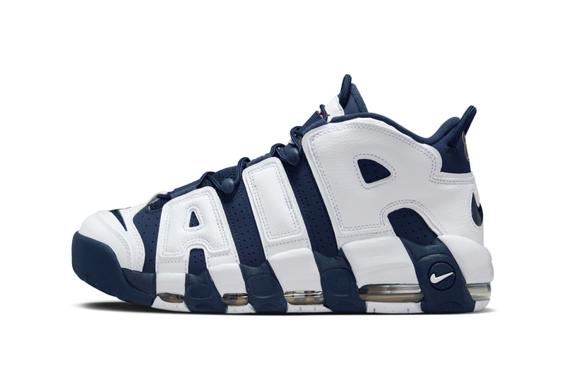 Nike Air More Uptempo "Olympic" To Return Next Summer White/Midnight Navy-Metallic Gold-University Red FQ8182-100 august 2024 retro high top basketball shoe