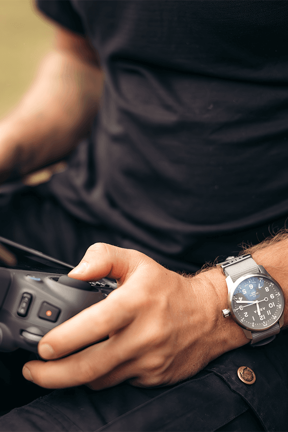 AERA P1 Pilot Watch Release Information details date wildlife Steve Woods Kenya animals Maasai Nato strap