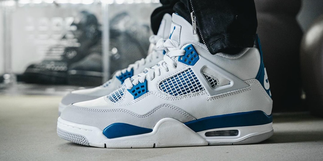 On-Foot Look at the Air Jordan 4 "Industrial Blue"