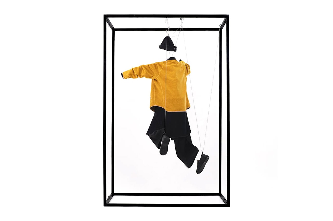 Meet Arran Gregory's Suspended "Invisible Figures" mid-air floating you must create ymc clothing display fall autumn winter collection exhibit art design view