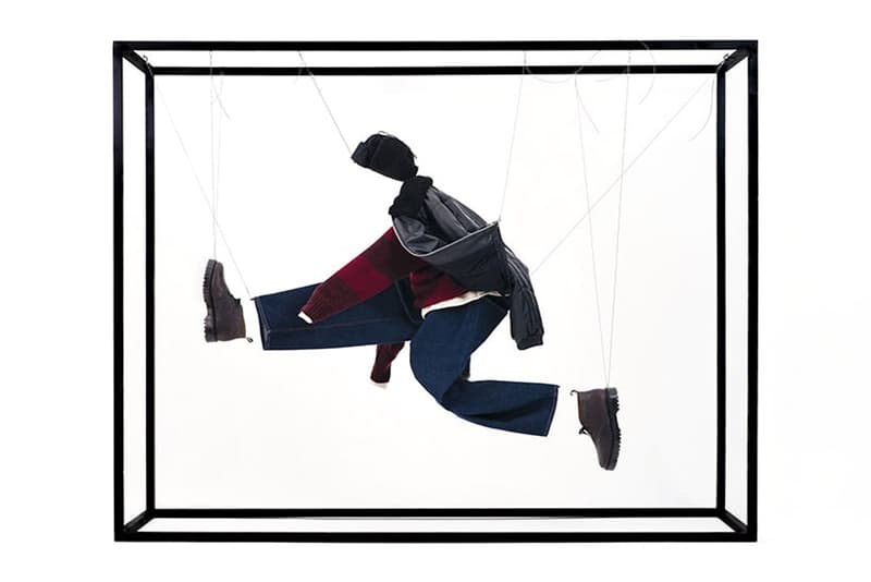 Meet Arran Gregory's Suspended "Invisible Figures" mid-air floating you must create ymc clothing display fall autumn winter collection exhibit art design view