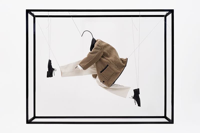 Meet Arran Gregory's Suspended "Invisible Figures" mid-air floating you must create ymc clothing display fall autumn winter collection exhibit art design view