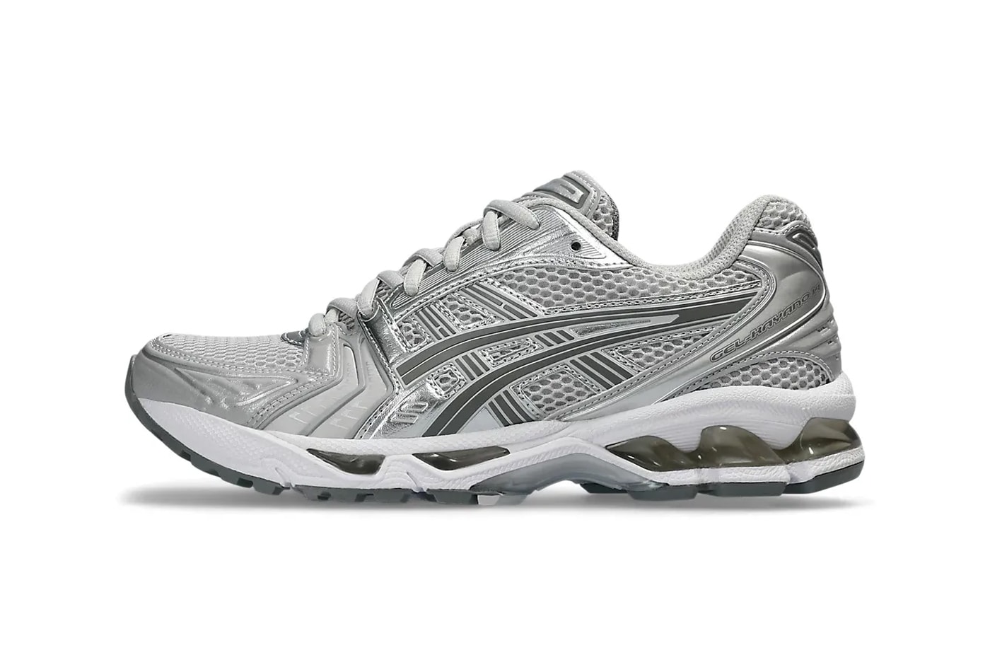 ASICS GEL-KAYANO 14 "Cloud Grey" 1202A056-021 Release info all grey hue color scheme comfort shoes sneakers dad shoes