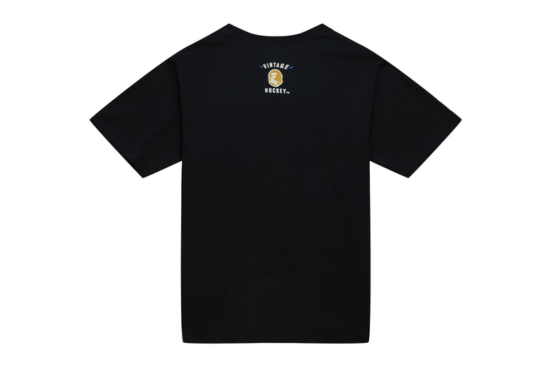 BAPE Teams up With Mitchell & Ness For New NHL Collaboration jersey beanies national hockey league Anaheim Ducks, New York Rangers, Los Angeles Kings, and Florida Panthers